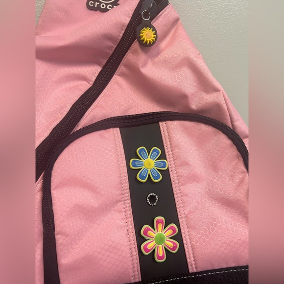 CROCS Pink & Black Sling Backpack - Picture 6 of 8